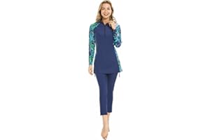 BaJooruly Modest Swimwear for Women Muslim Swimsuits Sport Long Sleeves Swimsuit Full Body Islamic Burkini
