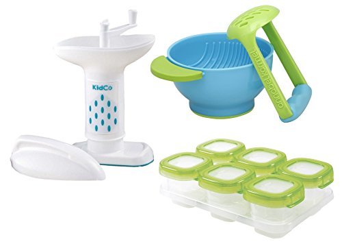 KidCo Food Mill with OXO Tot 2 Ounce Storage Cubes & Mash and Serve Bowl