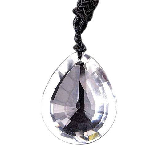 Purmy Cuarzo Claro Mujeres Durante Gota de Agua Collar Piedras energeticas curativas Piedras energia Positiva para Mujeres o Hombres