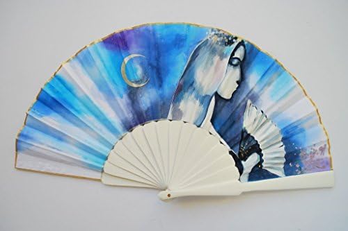 HAND PAINTED FAN Art in the fan / Marc Chagall - Bride with fan
