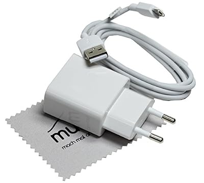 mungoo mach mal anders ... Chargeur Flash Rapide pour Huawei d'origine HW-059200EHQ 2A QC + câble de charge Micro USB Huawei Huawei P8 Lite, P9 Lite, P10 Lite, P8 Lite 2017 avec chiffon de nettoyage mungoo