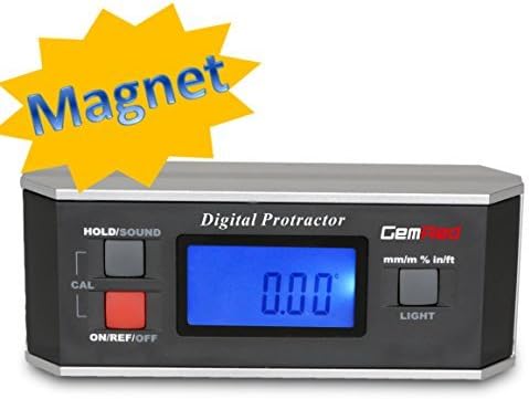 GemRed 360 Digital Protractor Inclinometer Angle Finder Gauge for metal working (With Magnet) by Gemred