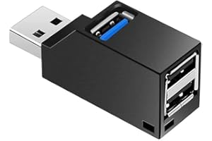 AZUXREZA USB-Hub, USB 3.0 Hub, 3 Ports, tragbarer Adapter, High-Speed-Erweiterung, Multi-USB-Hub, Splitterkabel, Adapterkabel für PC, Laptop, Desktop, XPS, MacBook, USB-Flash-Laufwerke, Mobile HDD