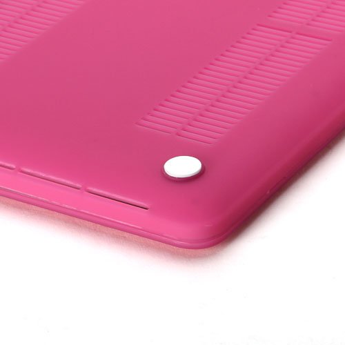 GMYLE(R) Ross Rot 3 in 1 gummierte (Gummi beschichtet) Hartschalen – Silicon Tastaturschutz – 13 Zoll Klar LCD Displayschutzfolie – für MacBook Pro 13 inch with Retina display - 5