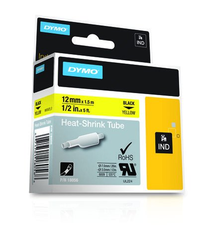 DYMO RhinoPRO Heat shrink tubes - Cintas para impresoras de etiquetas  Caja  34 mm  88 mm 