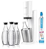 Sodastream Crystal 2.0 Machine à gazéifier avec 3 bouteilles en verre. Weiß