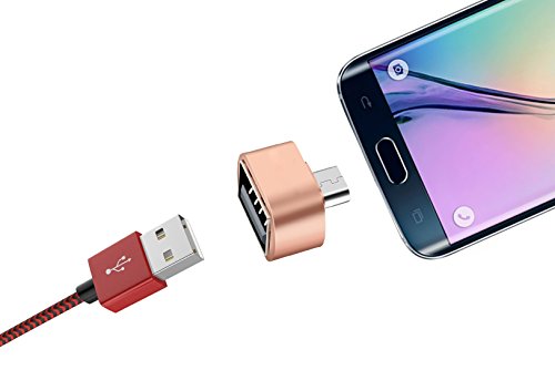 lucklystar Adapter OTG Micro USB (männlich) auf USB 2.0 (Buchse) Flash Festplatte Plug Adapter – Micro USB OTG zu USB Adapter für Android Smartphone/Tablet mit OTG Funktion (Huawei Samsung Galaxy Tab S/S2/Pro, LG G4/3/2/1/G Pro 1/2, Sony Xperia Z1/Z2/Z3/Z5, HTC One M8/M9, Google Nexus 5/6/7/9/10, Galaxy S7/S7E/S8/S8e/S6E +/S5/S4, Note 5/Edge/4/3/2/Pro/10.1/8.0 & # xff09; - 5