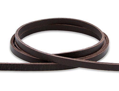 AURORIS – Lederband flach beidseitig glatt 5mm – Variante: braun / Länge: 1m - 2