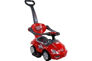 BSD Baby Car - Auto per Bambini 381 Mega Car Deluxe Red - Spingere - Giocattolo da Tirare - Ride-On - Attivita Giocattolo