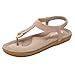 Produktbild SHE.White Damen Sandalen Zehentrenner Bohemian Schnallenriemen Flach Sandaletten Sommer Strand Schuhe Gummiband Sommerschuhe Flip-Flop