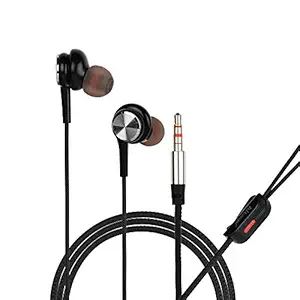 Hitage Gold Series Wired in Ear Earphone with Mic (Black)