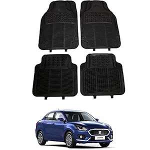 RONISH Rubber Car Floor Foot Mat for Swift Dzire (Black)