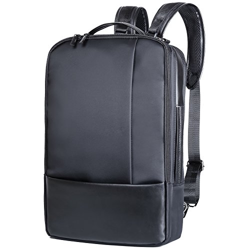 XIUJUAN Mochila para Portatil 15.6 Pulgada Versión Mejorada, Impermeable 3 en 1 Bandolera/Maletin / Ordenador MacBook Backpack Ocio Mochila para Hombre Mujer Estudiante Negocio Trabajo, 20L Negro