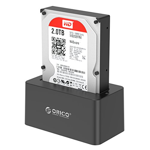 ORICO 2,5″ 3,5″ Festplatten Dockingstation Gehäuse, USB 3.0, für SATA 2,5 und 3,5-Zoll HDD und SSD, Hochgeschwindigkeit 5 Gb/s, bis zu 8 TB - 4