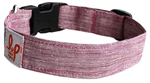 Lana Paws Eco-Friendly, Fur/Skin-Friendly and Soft Hemp Dog Collar Belt (Ruby), Large