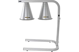 SARO TOSCA - Lampada riscaldante per alimenti in alluminio, regolabile in altezza, con 2 lampada a infrarossi (E27), per contenitori 1/1 GN, interruttore ON/OFF, 230 V, fino a 250W