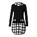 Produktbild Damen Pullover Winter Elegant Sweatjacke Sweatshirt Plaid Oberteile Bluse DOLDOA