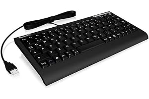 ICY BOX KeySonic ACK-595 C+ mini klawiatura (PS/2 USB, układ US) czarna