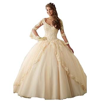 Beautyprom Damen Ballkleid Tüll - Quinceanera Kleider Mit Pailletten