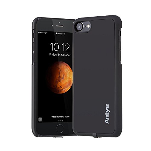 Antye Qi Wireless Charger Charging Receiver Case Back Cover [No Built-in Battery] with Flexible Lightning Connector for iPhone 7