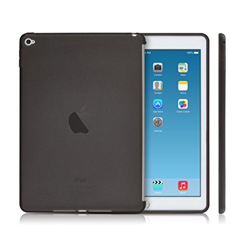 kwmobile Hülle für Apple iPad Air 2 – Smartcover Kompatibles Backcover Case Tablet Schutzhülle TPU Silikon – Tabletcase Cover Schwarz - 5