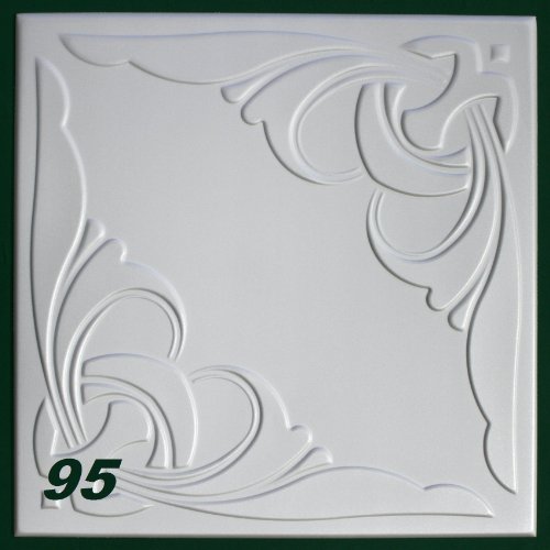 20 m2 Deckenplatten Styroporplatten Stuck Decke Dekor Platten 50x50cm, Nr.84