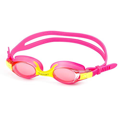 vetoky Gafas de Natación, Antiniebla Gafas para Nadar Protección UV sin Fugas para Niños Y Jóvenes 3-10 años