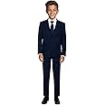 Black n Bianco Boys' Formal Black Suit with Shirt and Vest