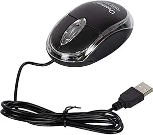 QUANTAM QHM222 USB Mouse (Black) Wired for LAPTOPS and DESKTOPS