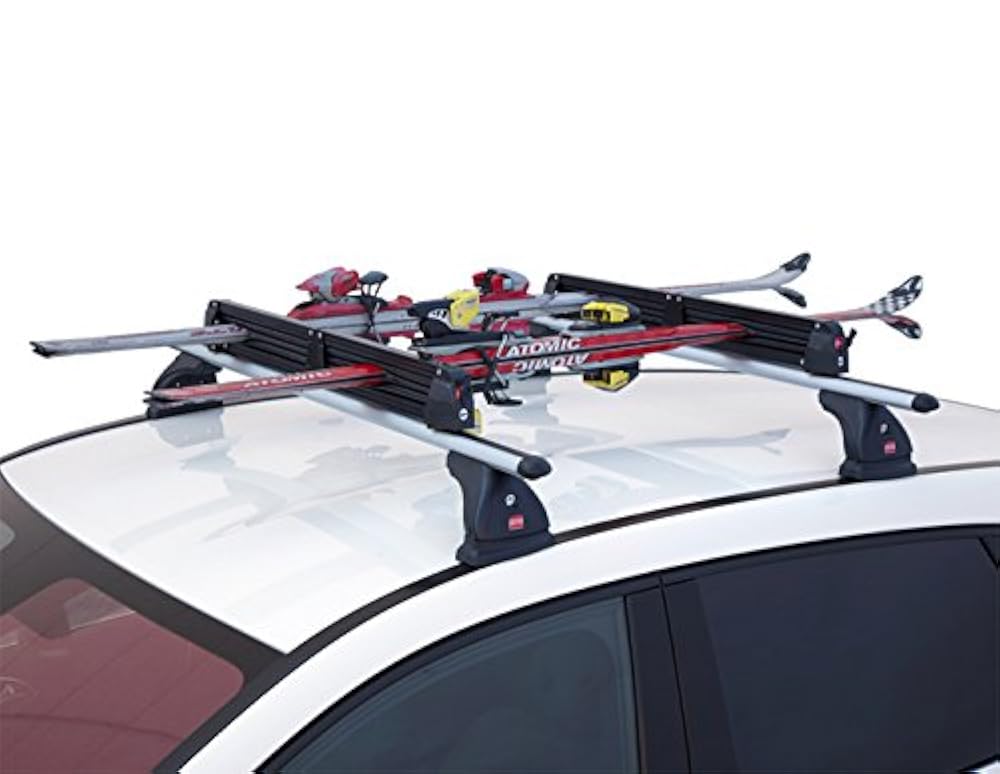 автобокс для сноуборда и лыж. крепеж для лыж thule на поперечины. Menabo aconcagua. Thule skiclick 7291. 708 inno багажник для лыж.