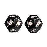 Artibetter 2pcs party romantique cadeau de nouveauté de jeu de dés pour échauffement dés 12 positions de dés dés pour les couples