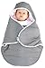 Wallaboo Baby Blanket Coco - Reversible - For Car seat and Travel - 100% Pure Cotton - 90 X70 cm - For Babies from Newborm - Grey Pink