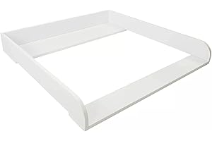 PuckDaddy - Plan à Langer Moritz Compatible avec la Commode IKEA Malm et similaires - Plan pour Table à Langer de 80x78x10 cm en Bois Blanc - avec matériel de Montage pour la Fixation Murale