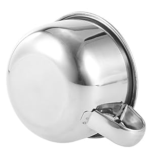 Shaving Brush Bowl with Handle Stainless Steel Shave Cream Soap Bowl Shaving Mug Men's Stainless Steel Soap Cup Bowl… - Image 7
