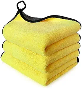 CarFrill Microfiber Cloth 800 GSM (2 Pcs, Multicolour)