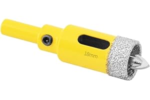 Aohhy 18mm Diamond Hole Saw with Pilot Bit, Professional Vacuum Brazed Diamond Drill Bit for Tile, Porcelain, Glass, Marble, Ceramic