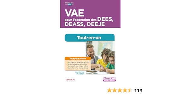 Vae Pour L Obtention Des Dees Deass Deeje Preparation Complete Pour Reussir Sa Formation Educateur Specialise Assistant De Service Social Educateur De Jeunes Enfants Itineraires Pro Ebook Martinet Julien Amazon Fr Boutique