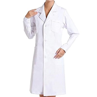 Yezelend Blouse Blanche de Laboratoire pour Chimie étudiant et Lycéen Pigment (L, Lady)
