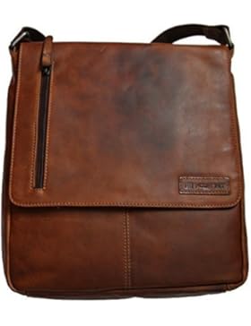 Hill Burry Vintage Leder Schultertasche