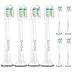 Produktbild Mini Ersatzbürsten für Philips Sonicare Elektrische Zahnbürste | 8 Stück Zahnbürstenaufsatz | Aufsätze Fit DiamondClean, HealthyWhite, FlexCare, EasyClean, Medium Härtegrad Bürstenköpfe