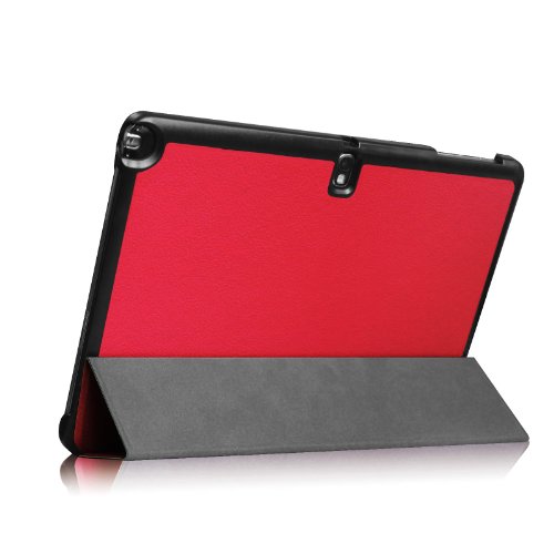 Fintie Samsung Galaxy Note 10.1 2014 Edition / Samsung Galaxy Tab Pro 10.1 T520 T525 Hülle Case – Ultra Slim Lightweight superleicht Stand Smart Shell Schutzhülle Cover Tasche Etui mit Auto Schlaf/Wach Funktion, Rot - 9