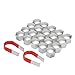 Price comparison product image KKmoon Universal 20 Piece 17 mm Car Rim Chrome Plastic Groove Cover Cap Screw