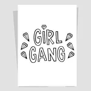 Art Bundle Girl Gang Decorative Poster | Best Poster for Room, Poster for Office, Poster for Home. Wall Decals and Paintings Collection to Grace Any Place.(12 x 18 inch)