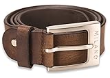 Mens Full Grain Leather Belt 1.5"  in Black or Mid Brown / All Sizes