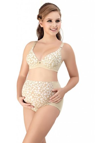 Intimate Portal Women's Bloom Over the Bump Maternity Brief Beige UK 10