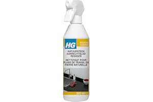 HG Nettoyant Plans de Travail en Pierre Naturelle 0,5L - Nettoyage Quotidien, Sans Traces, Doux, Sans Danger pour le Granit, le Quartz et Autres - 340050104 - Lot de 3