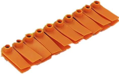 Plastic Universal Livestock No words Ear Tag Tool for Goat Sheep Pig Identification Ear Tag Pack Of 100 orange