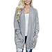 Produktbild Sannysis Damen Pullover Herbst Winter Elegant Frauen Solide Cardigan Pocket Langarm Pullover Mantel
