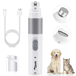 Qpets Dog Nail Grinder Professional Nail File Pet Nail Trimmer Stepless Speed Regulation Pet Nail Grinder Electric Nail File for Large Medium Small Dogs and Cats
