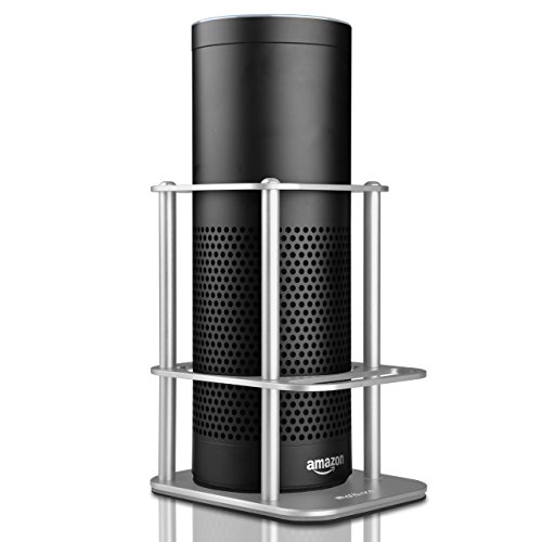 Preisvergleich Produktbild Aluminium Lautsprecherschutz, Robust und Hochwertig, Evolva Future Technology Lautsprecherständer für Amazon Echo und UE MEGABOOM (Signature Silver)
